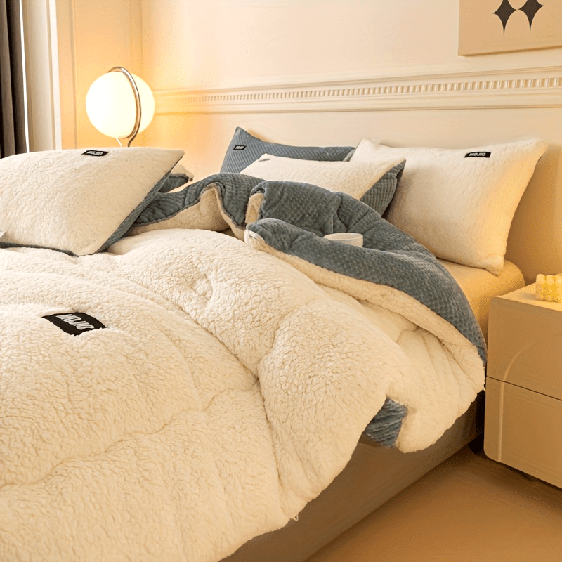 Machine washable fleece bedding contemporary style soft and comfortable